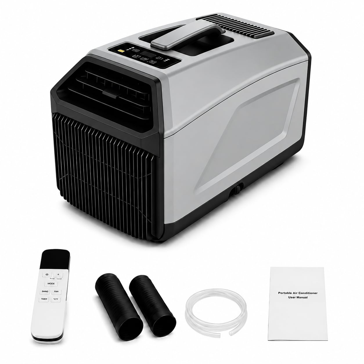 KPOUYYDS RV Air Conditioner, Portable AC Unit - 4500/5100 BTU Dual Hose Camping Cooler, 330W Low Draw, 36dB Quiet Mini AC for Tent, Van Life, Truck Cabins, Off-Grid 4500BTU/AC