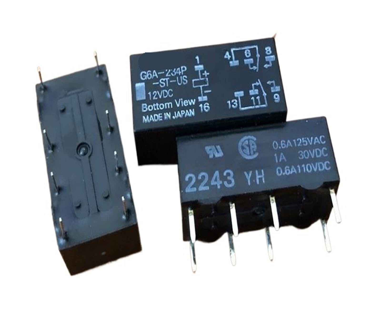 Relais G6A-274P-ST-US 24VDC composant de commutation 8 broches