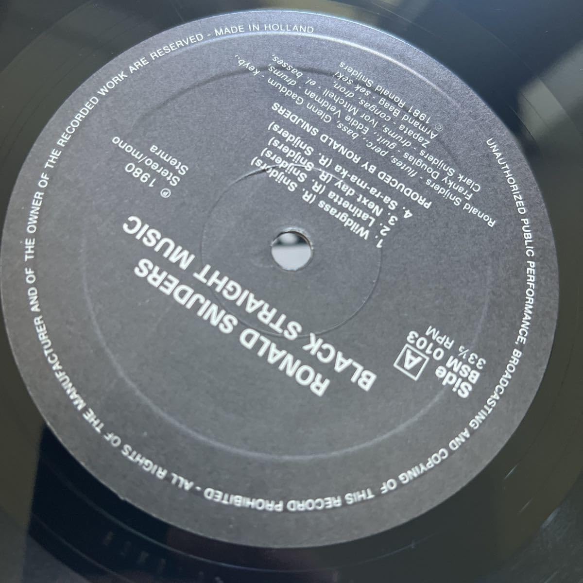レコード] Ronald Snijders Black Straight LP RONALD SNIJDERS