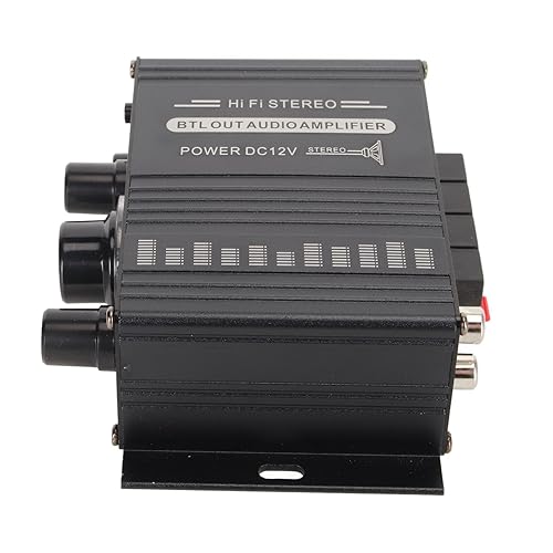 Miniatura 9 de Amplificador de potencia, AK-160BT Bluetooth 5.0 audio estéreo, receptor amplificador de 2 canales 20 W x 2, mini amplificador de potencia para el