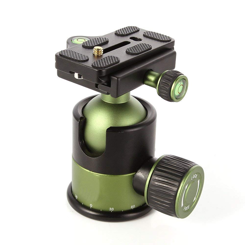 20KG Aluminium Alloy Heavy Duty Camera Tripod Ball Head with QR Quick Release Plate 1/4" Screw for Canon,Nikon,Sony DSLR Camera Tripods Monopod