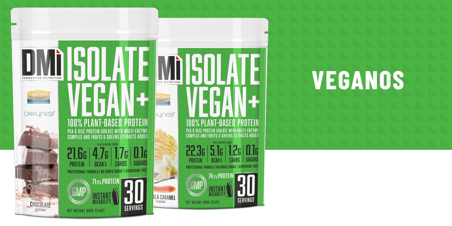 DMI INNOVATIVE NUTRITION Isolate Vegan+ 900 g Sabor Vainilla-Caramelo