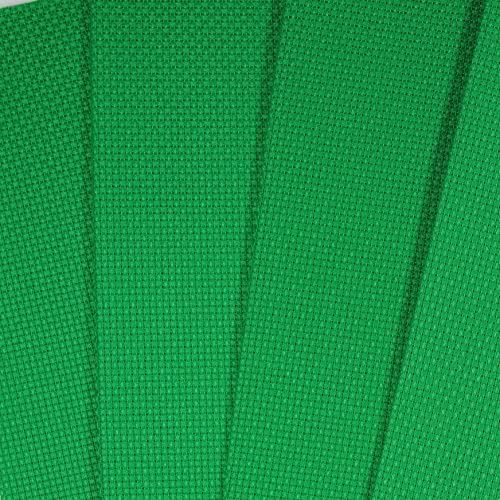 Image of KCS 4 pc of 12 inch x 18 inch 14CT Counted Cotton Aida Cloth Cross Stitch Fabric (Green)
