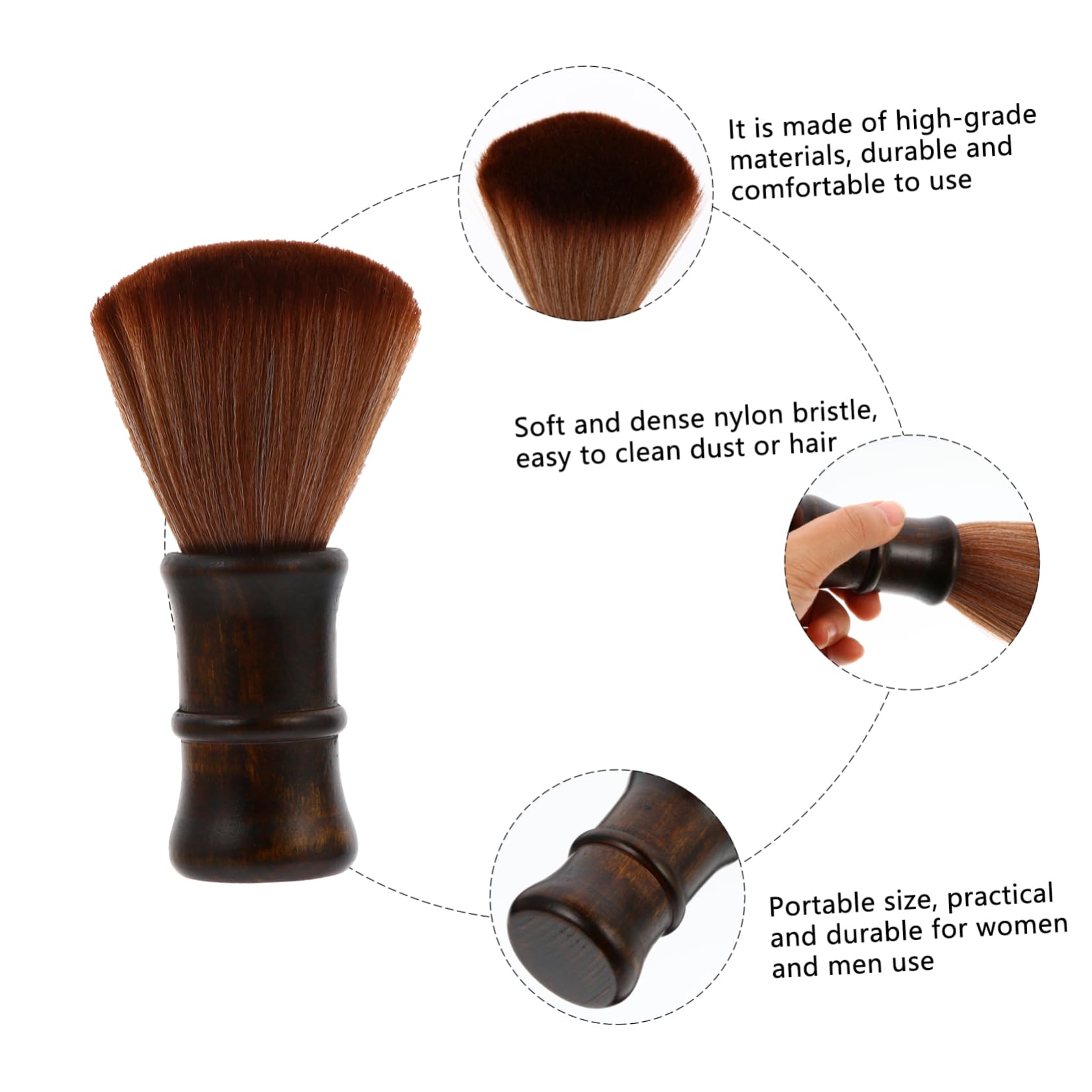 Didiseaon 3 Piezas De Cepillo De Madera De Loto Cepillo Con Mango De Madera Cepillo Para Barrer El Cabello Cepillo Para Peinar El Cabello Cepillo Para El Cuello Peluquero