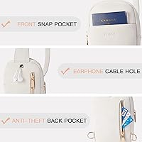 Vista 48 de Telena Riñonera pequeña para mujer, de cuero, cangureras, bolsa de pecho para mujer