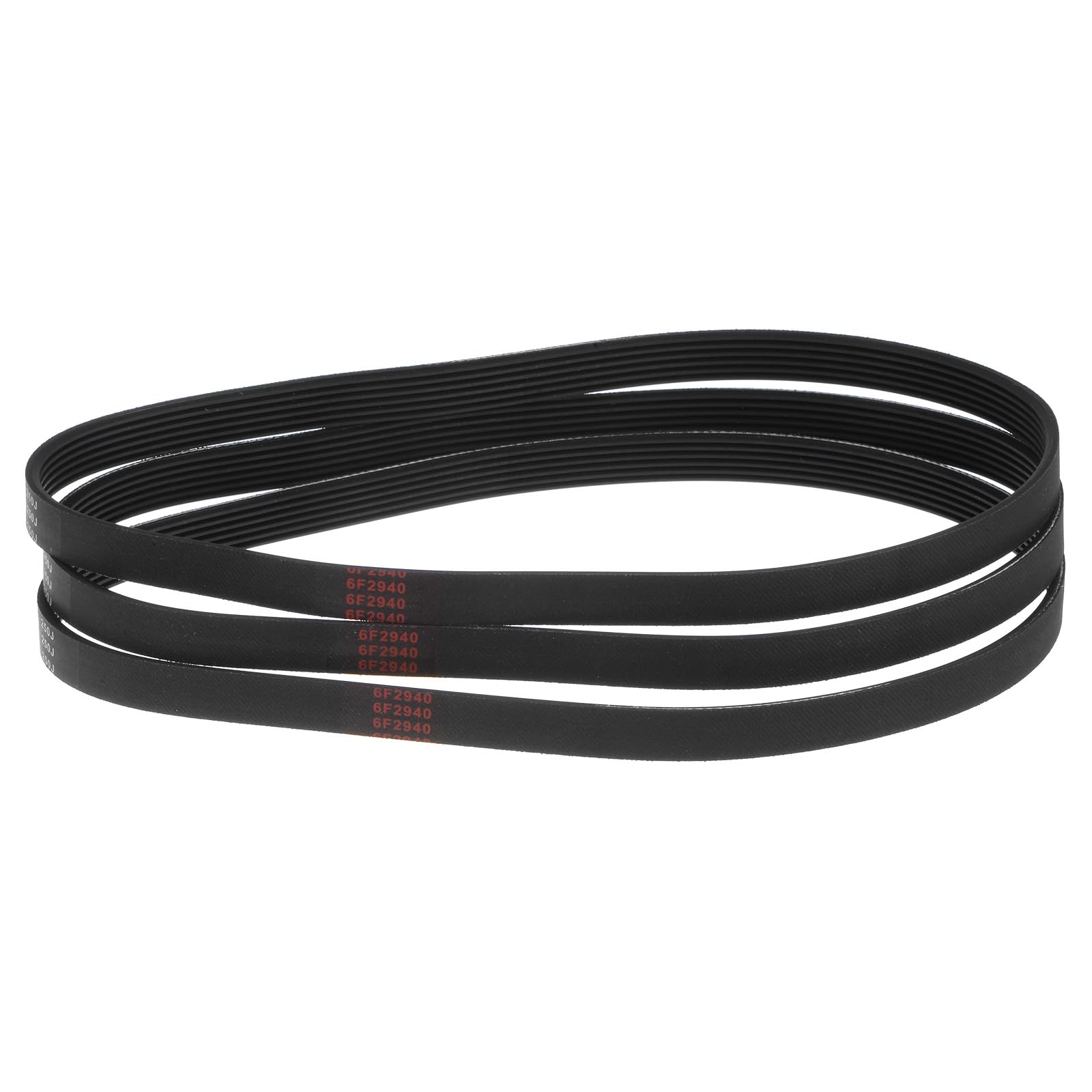 QUARKZMAN 250J6 Courroies en caoutchouc Poly V, 6 nervures PJ Courroie striée en V de 635 mm longueur x 14 mm largeur x 3,5 mm épaisseur, Courroie de transmission industrielle, 3 Pcs