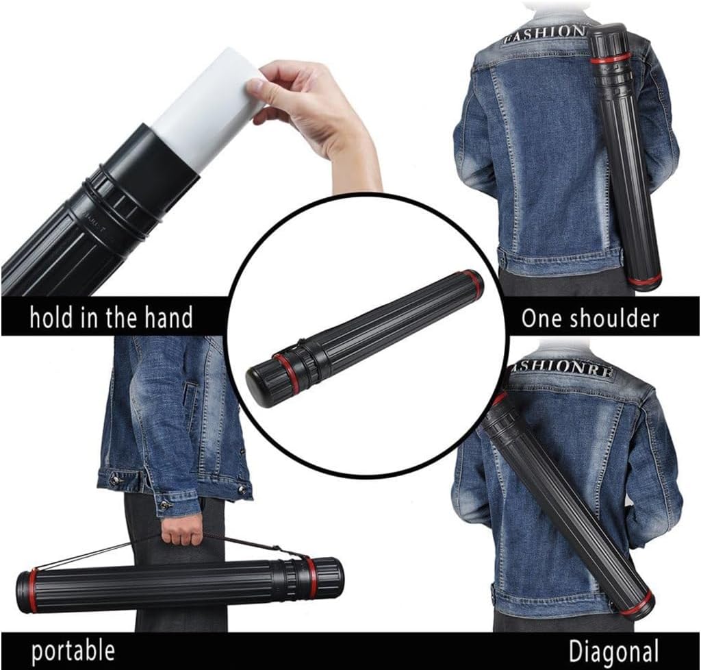 Telescopic Poster And Document Painting Paper Storage Tube Portable Poster Tube Transport Roll For Art Drawing