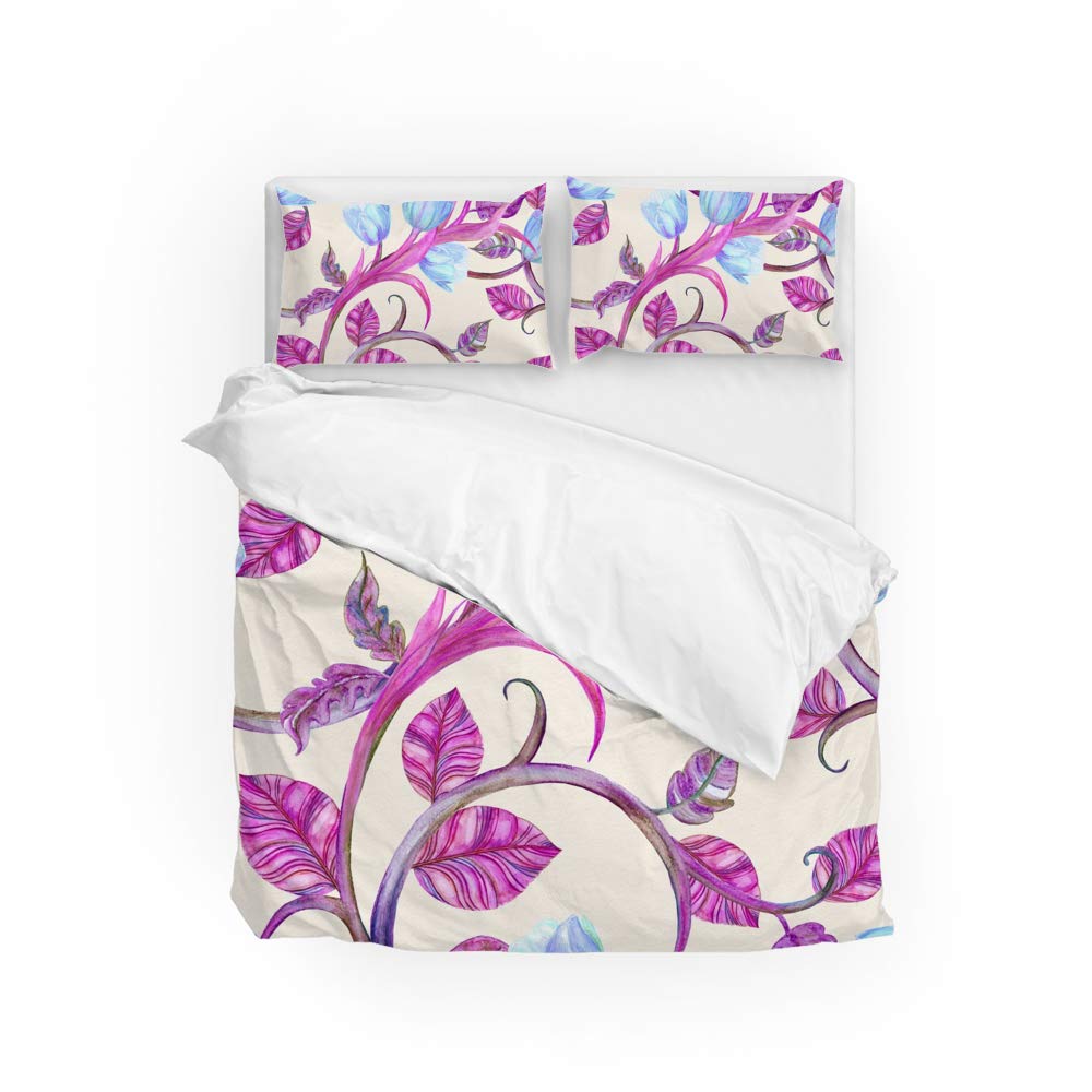 Housse de couette violette en polyester durable et facile à laver
