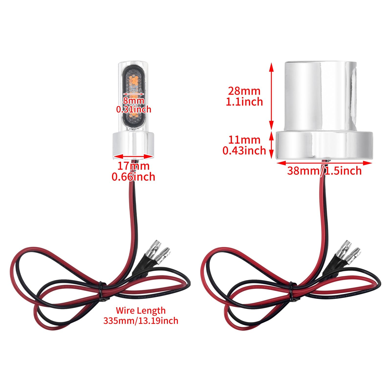 Indicatore Di Direzione Posteriore Per Moto Con Del Bullone M6 (1/4 '') Per Harley Sportster XL Softail Dyna