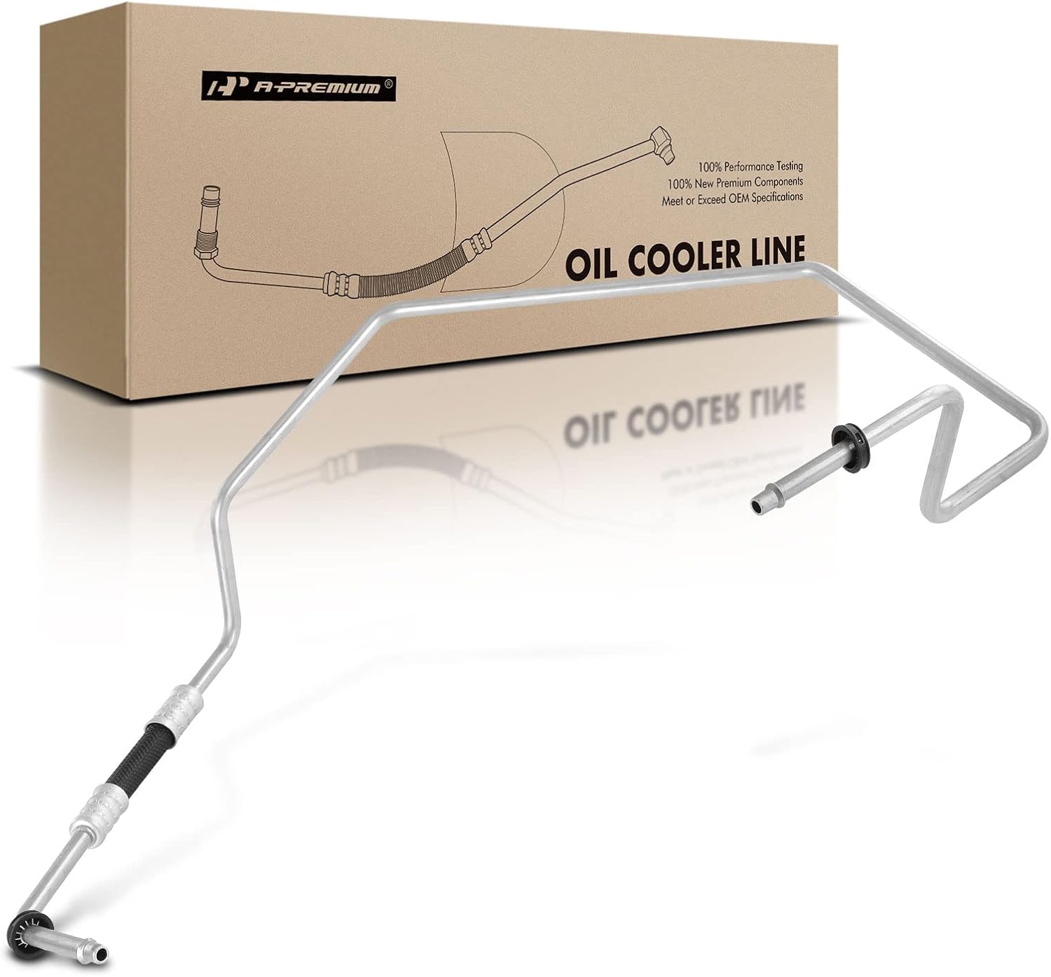 A-Premium Automatic Transmission Oil Cooler Line Hose Assembly Compatible with Chevy Silverado 1500 HD 2500 3500 & GMC Sierra, Yukon, Yukon XL & Cadillac Escalade, Escalade ESV/EXT, 1999-2007