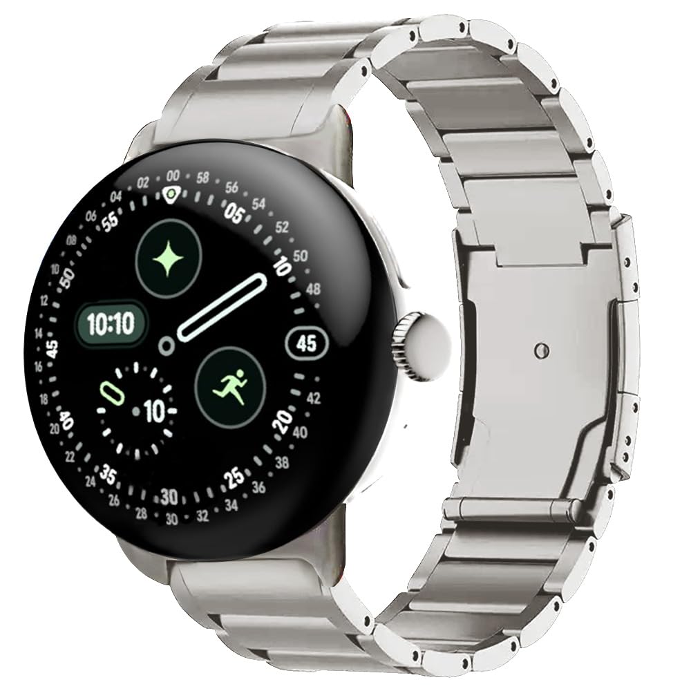 Bracelet en métal titane pour Google Pixel Watch 5/4/3 45 mm, 4/3/2