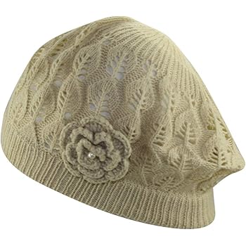 womens knit hats with flowers