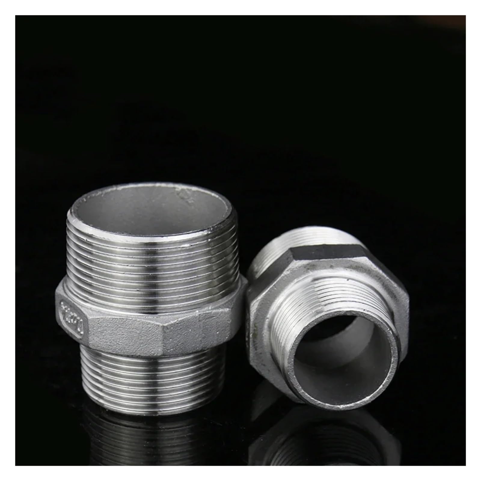 Boquilla reductora hexagonal de acero inoxidable 304, acoplador roscado NPT macho for sistemas de tuberías(BSPT SS304,3 TO 1-1L2 INCH_OTHER)