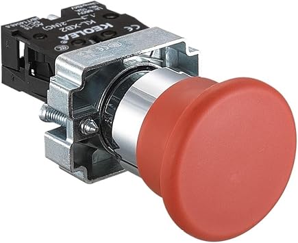 1Pcs Button Switch Self Reset Small Mushroom Head Emergency Stop 22mm Knob Key Start Inching Power on XB2-BG21 XB2-BA31 XB2-BS54 Color XB2-BC42
