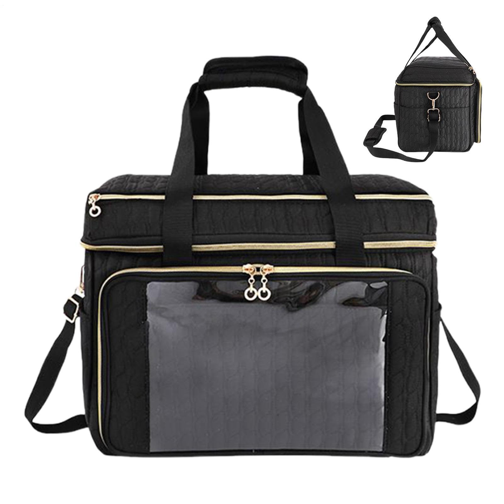Borsa per Lavori a Maglia Grande Organizer con Scomparti | Borsa Tote per Lavori a Maglia con Divisorio Interno per Donne, Mamme, Appassionate di Fai da Te, Ferri, e Trasferte