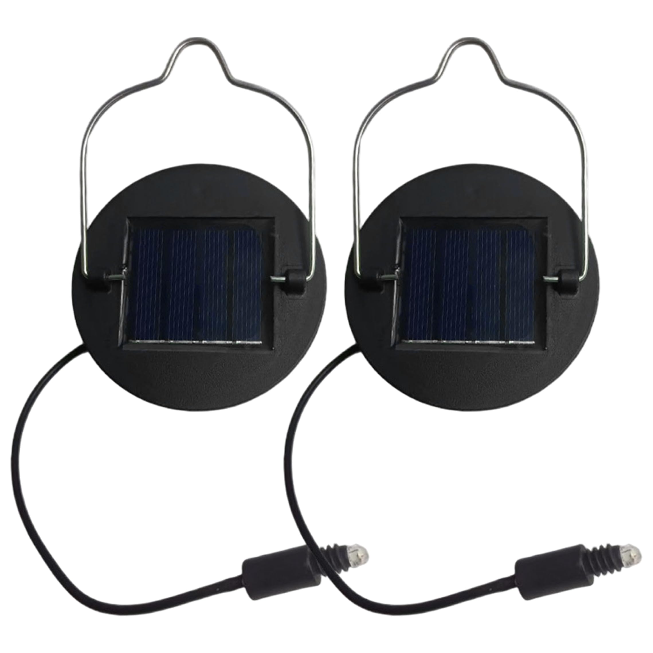 Ameble Solar Light Replacement Top 2PCS Solar Light Replacement Parts with Metal Hook & LED for Yard Patio & Indoor Style-2