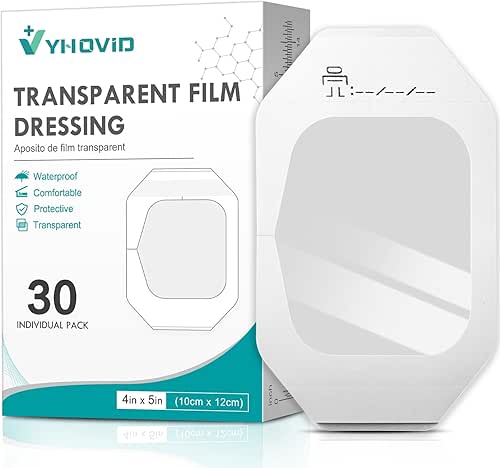 Transparent Film Dressing 4" x 4.75" Box of 30 -