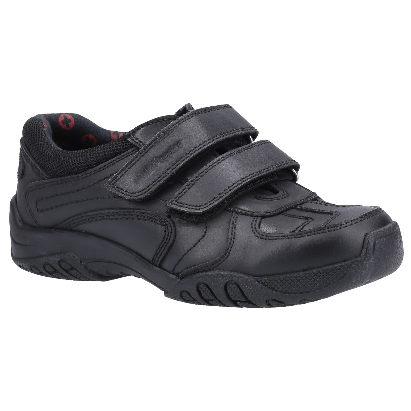 Hush Puppies Male Jezza 2 Senior School Shoe, Black, 4