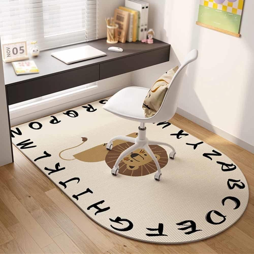 SSDDLZEQ Premium durable range Multifunctional Wooden Floor Protection For Modern Computer And Gaming Chairs(Lazy Lion,80x160cm)