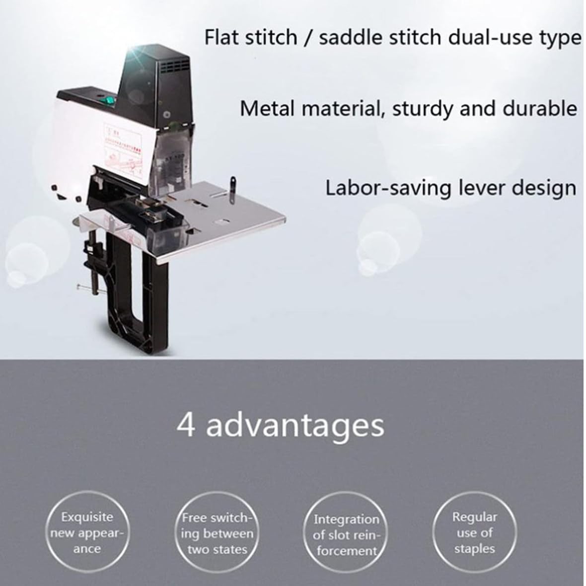 Grapadora Eléctrica De Escritorio SJdoPulse, Máquina De Encuadernación Totalmente Automática, 2-50 Hojas, 100 mm, 60 Clavos/Min, 210 Grapas, A3 Plegado, 220V, 800W