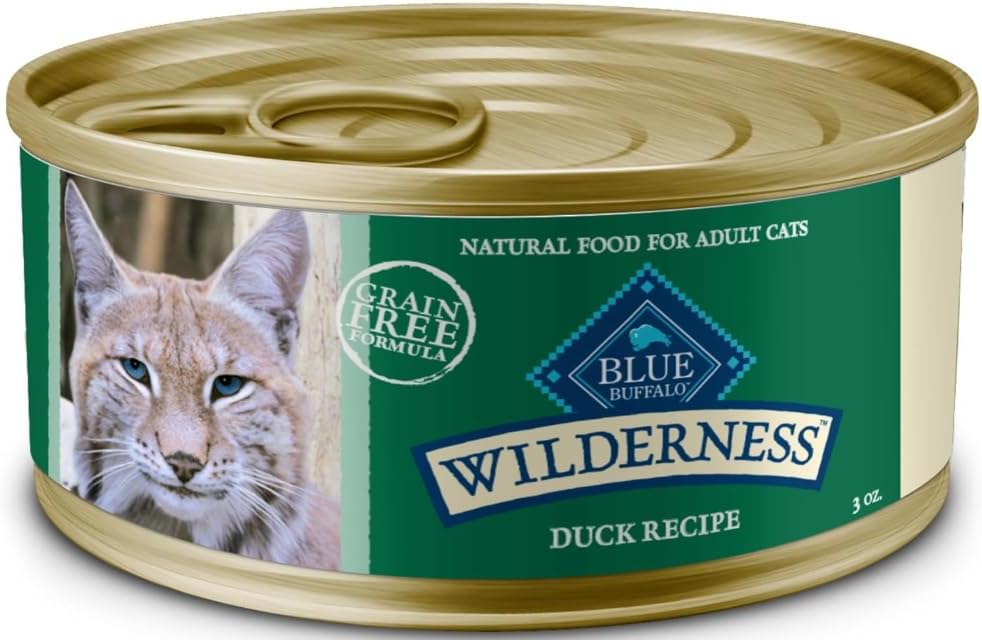 Blue Buffalo Wilderness Duck Canned Cat Food, Case of 24