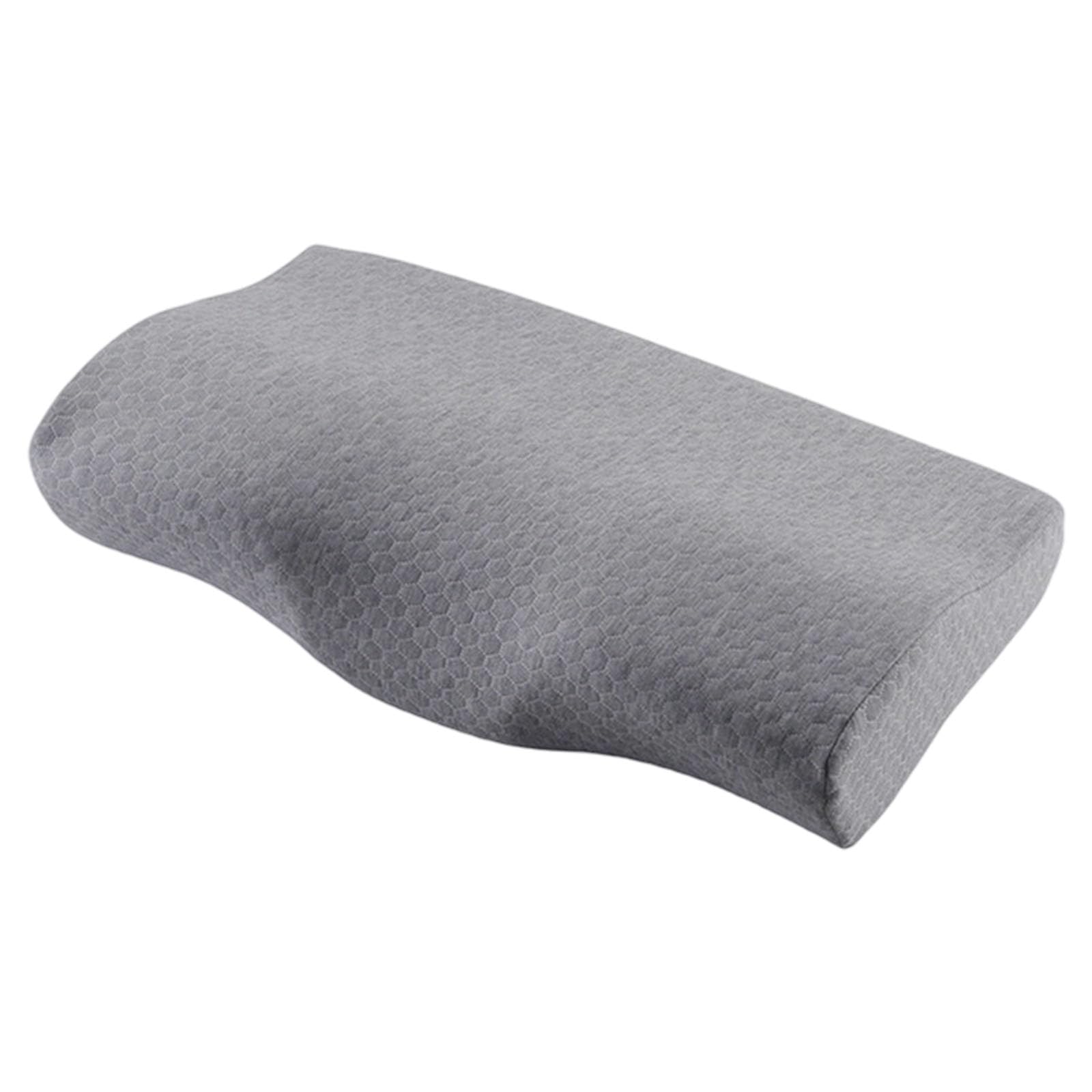 Jazuaiao Ergonomic Contoured Memory Foam Pillow with Neck and Breathable Fiber Cover Ergonomic Butterfly Shape Pillow