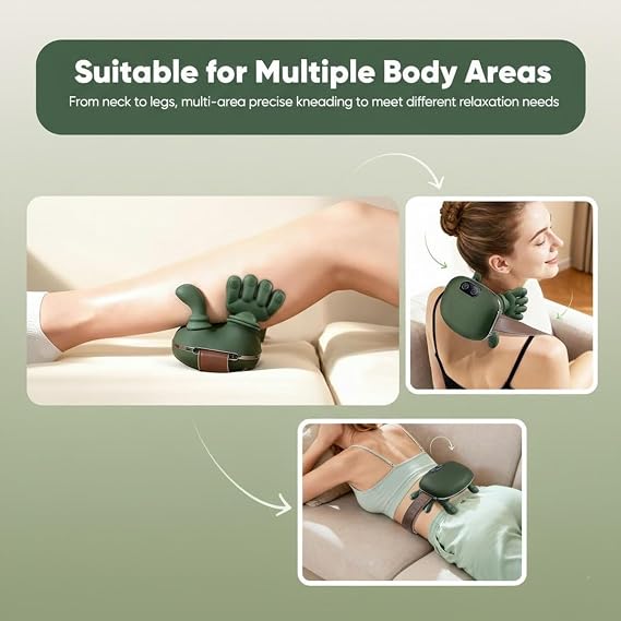 Neck Massager with Heat Bionic Heated Shoulder and Back Massager, Simulated Human Palm Massage for Muscle Tension Relief, Portable Wireless Shiatsu Massage Master