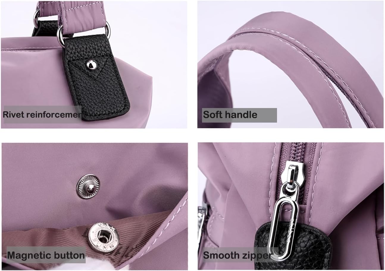 Women's Tote Bag Multi Pocket Water resistant Nylon Handbag Purse Casual Travel Shoulder Bag Hobo Bag - Image 7
