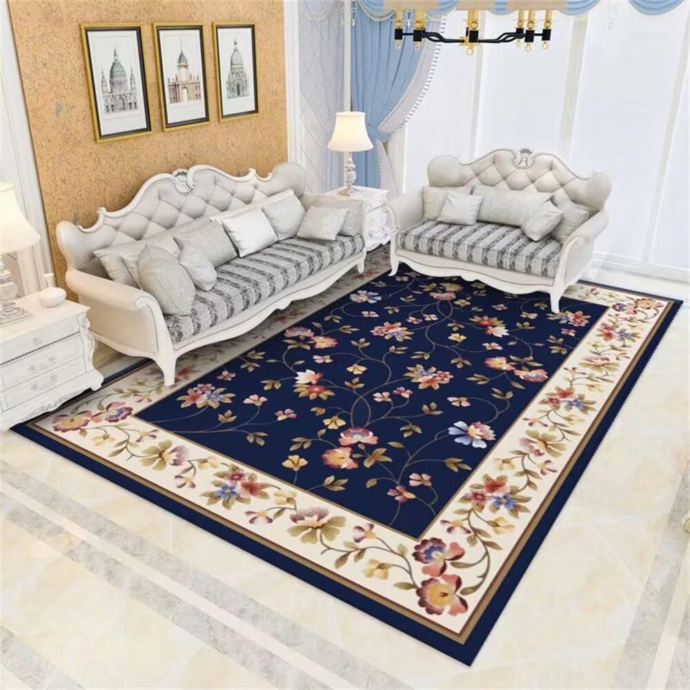 Moquette intérieure bleu et multicolore 180x200cm pour bureau
