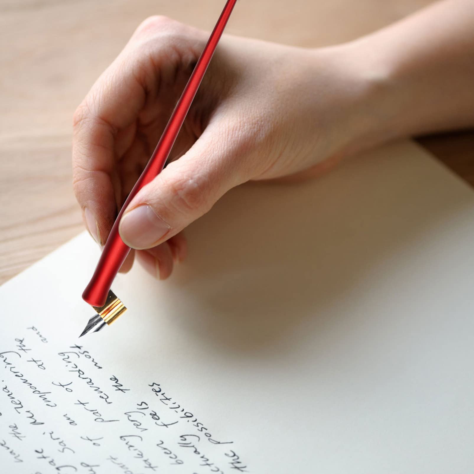 Amazon | Operitacx 2本セット 斜め書道ペンホルダー 書道ペンニブ付き