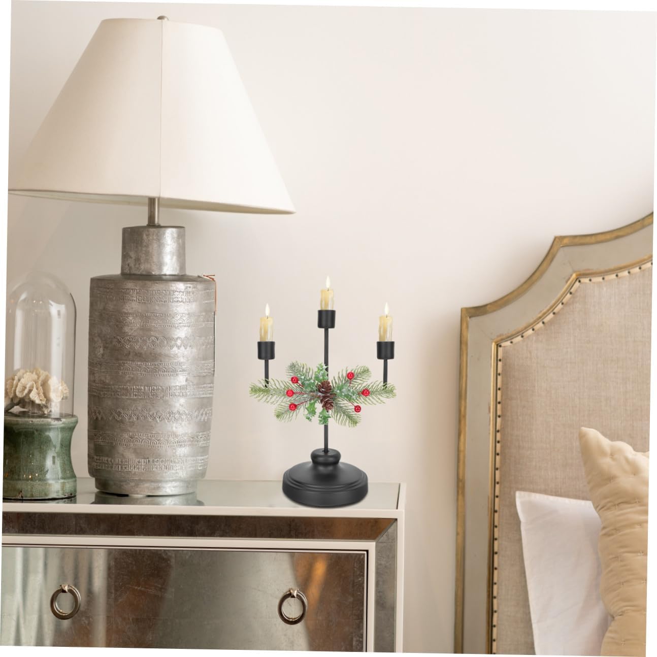 Levemolo Christmas Candle Holder Stand Decorative Candlestick for Festive Table Centerpiece Xmas for Parties and Gatherings Unique Design for Family and Friends