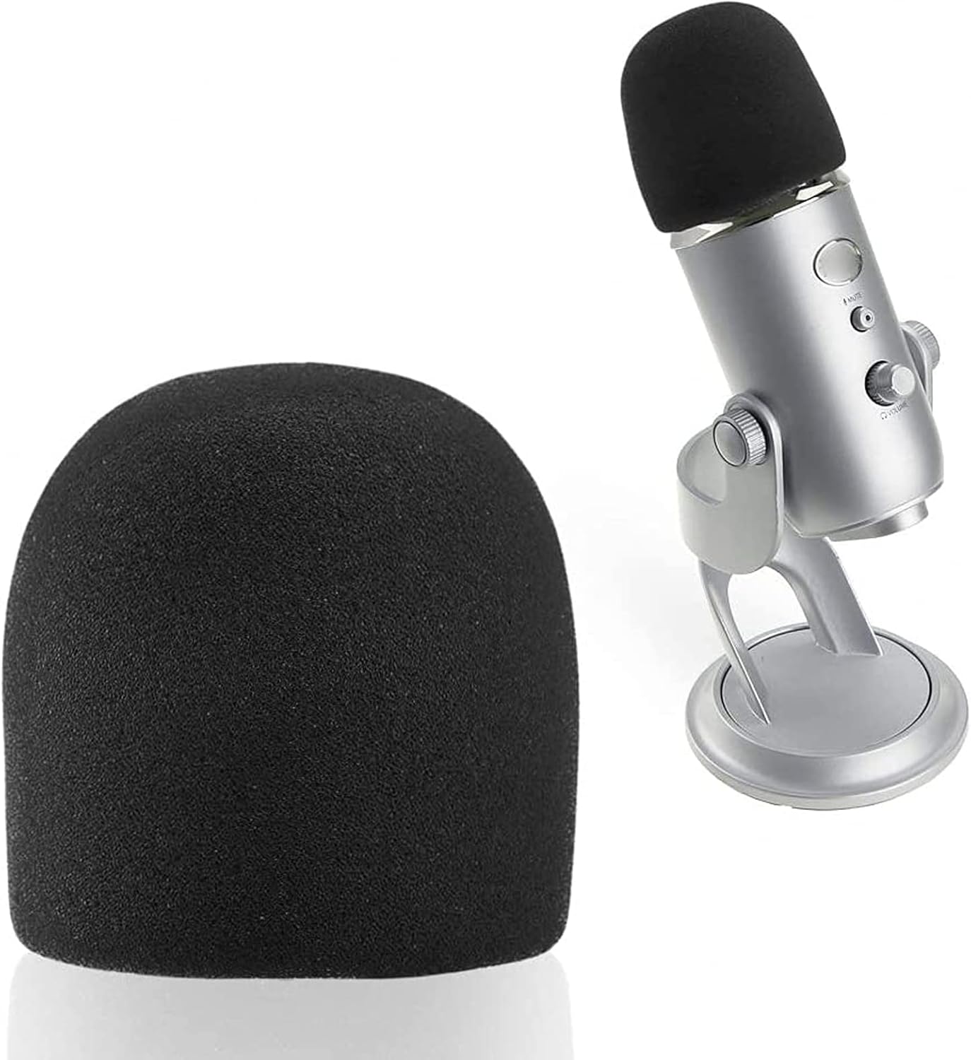 SUNMON Microphone Foam Windscreen Cover, Perfect Mic Pop Filter Mask