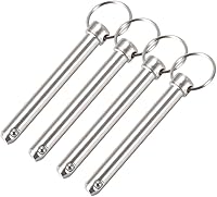 Vista 11 de uxcell Pin de liberación rápida 6mmX45mm Marine Hardware para barco Bimini Bisagra cubierta superior 4 piezas