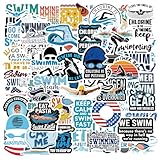 100 PCS Swimming Stickers,Suitable for Swimmers,Swim Vinyl Aesthetic Stickers for Laptop,Water Bottles,Luggage,Computer,Cellphone,Skateboard,Car Decal - Perfect Gifts for Swimer,Adults,Teens and Kids