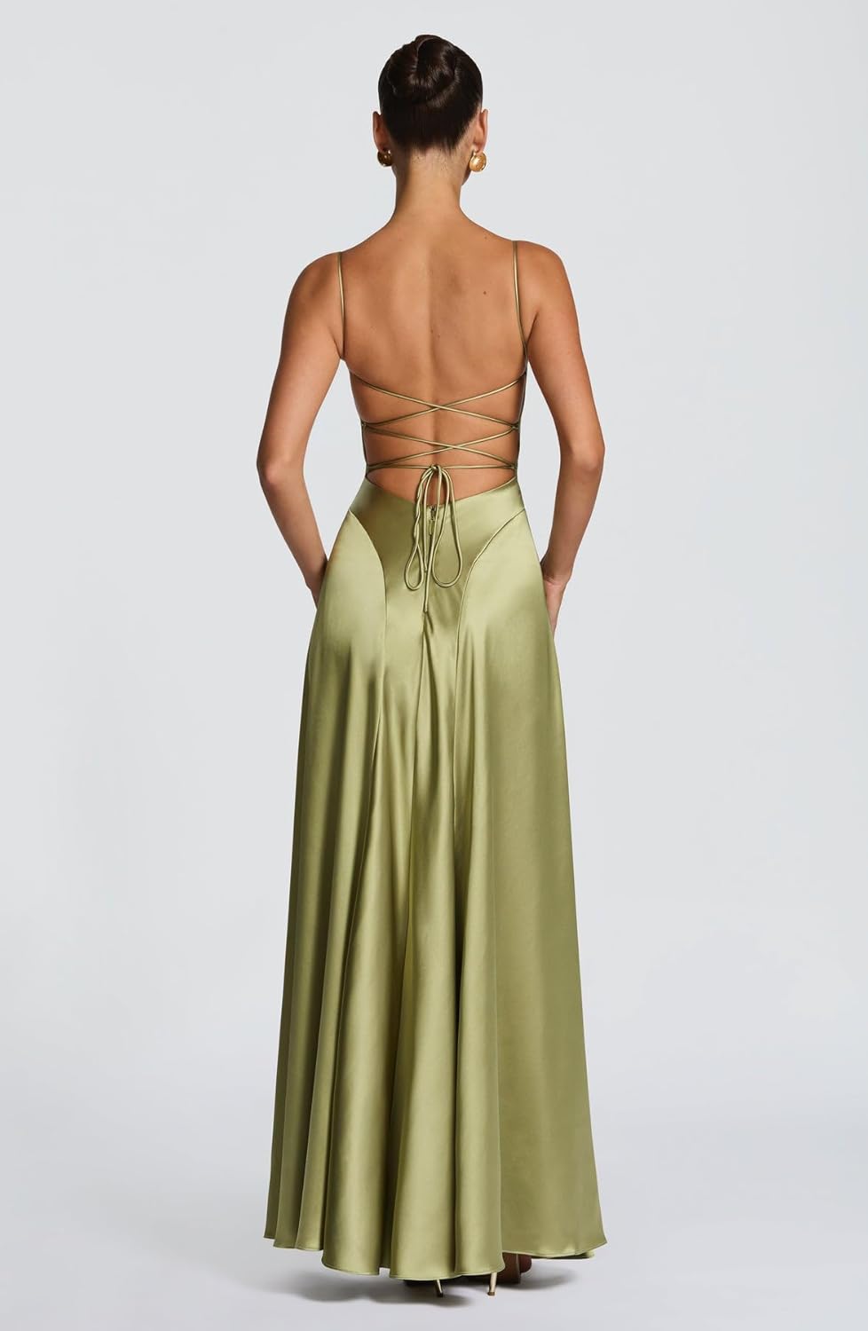 Satin Bridesmaid Dresses for Women 2026 Long Prom Ball Gown Formal Wedding Guest Dress