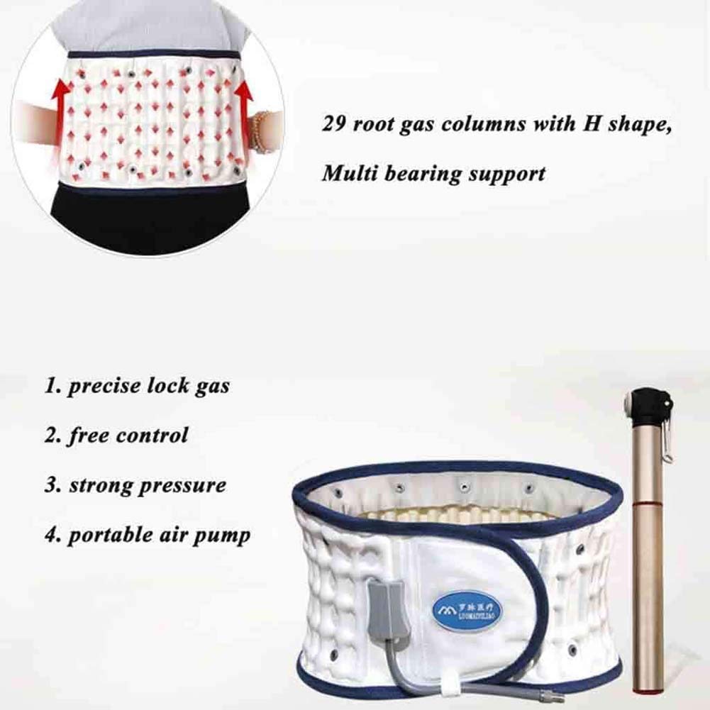 Cinturón de descompresión de Soporte Lumbar - Faja Lumbar Inflable - Dispositivo de tracción aérea espinal Alivio del Dolor de Espalda por Disco degenerativo/estenosis espinal/ciática