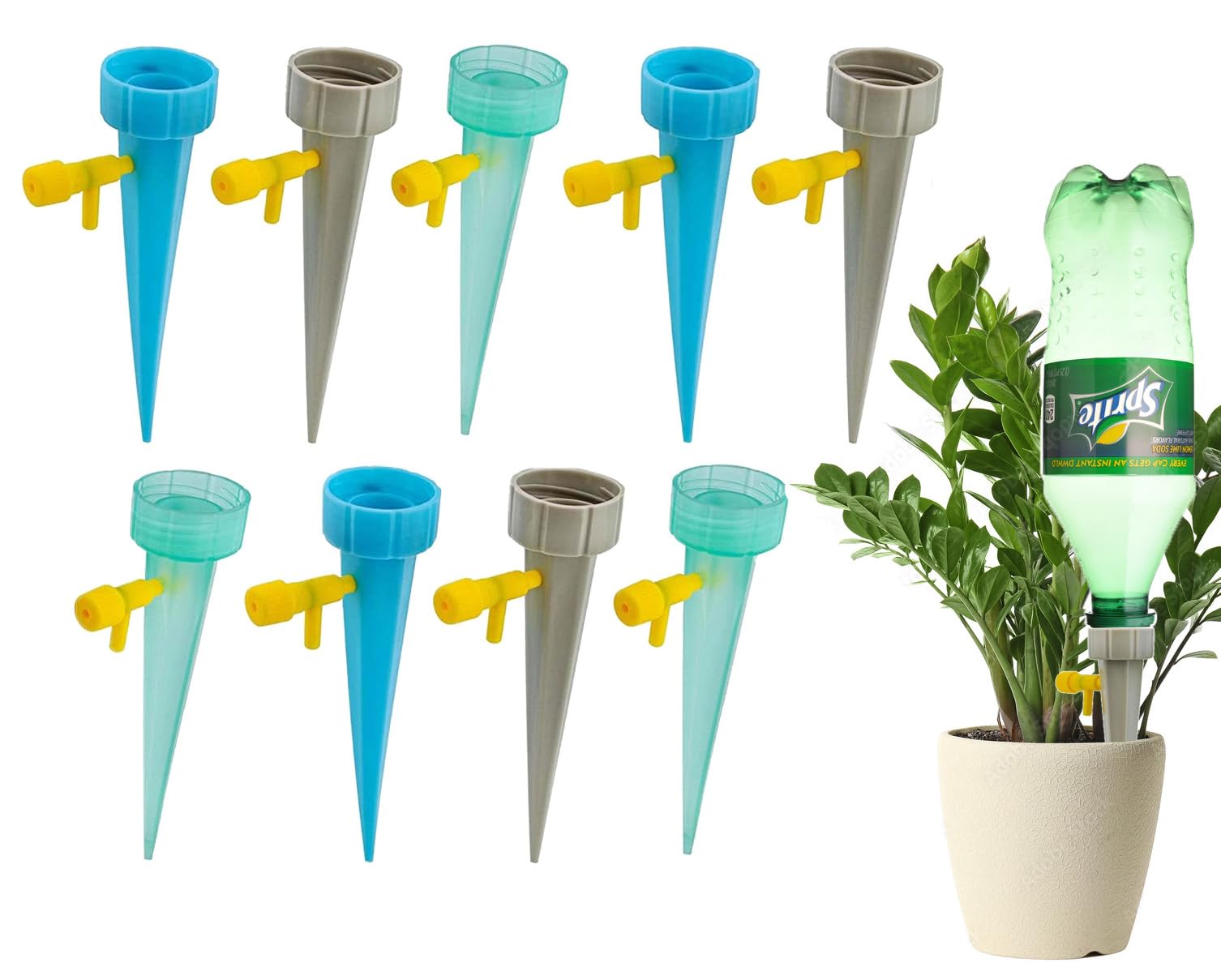TURBID Automatic Plant Water Dropper Set Self Watering Device for Plants Self Watering Spikes Irrigation System with Adjustable Control Valve Switch Design Garden Plant watering System (Set of 9) (B0D2V6P54T) Amazon Price History, Amazon Price Tracker