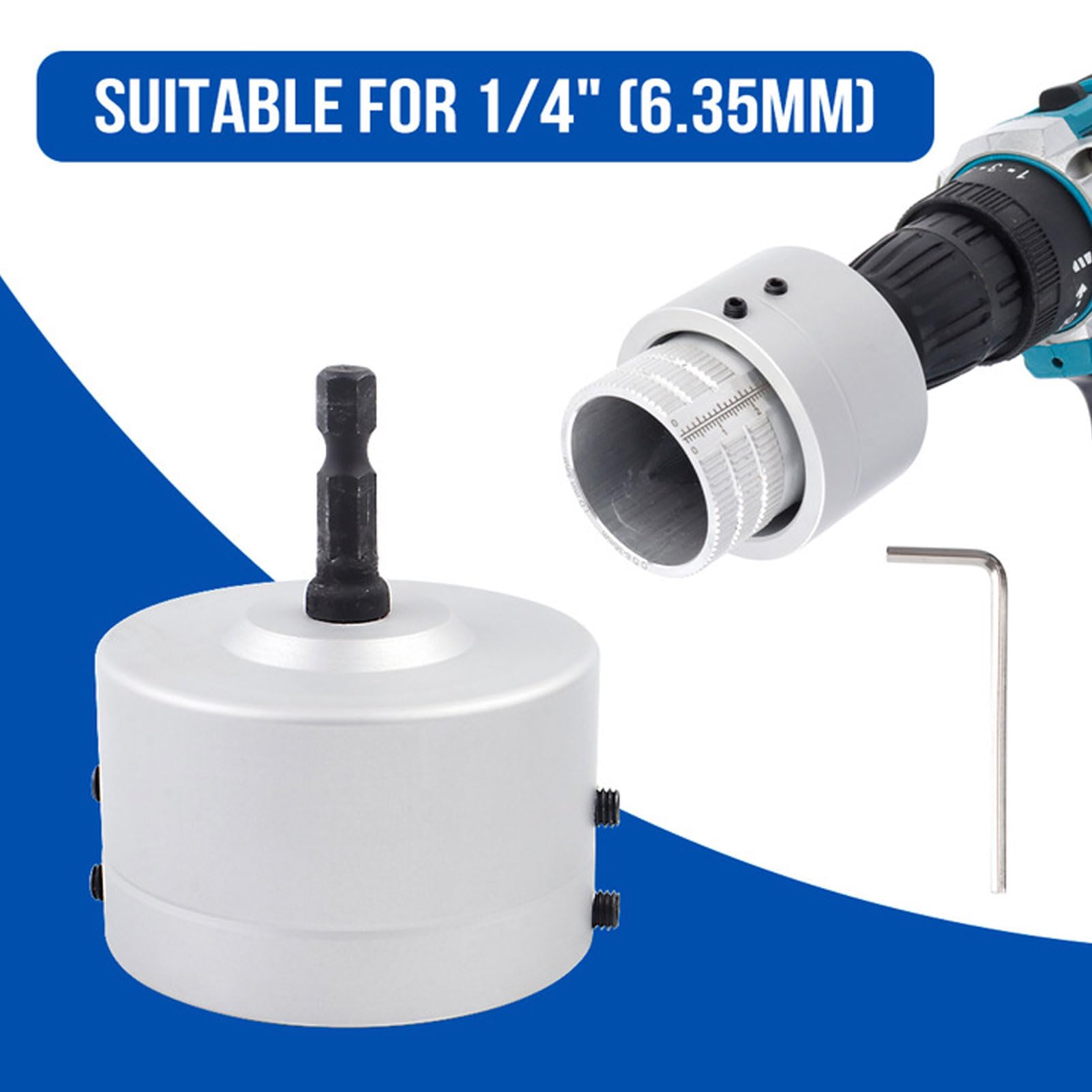 VBESTLIFE Adaptador de broca escariadora de tubo, chaflán exterior interior para amoladora angular de 0.25 a 1.38 pulgadas, tubos de plástico de acero inoxidable de aluminio y cobre