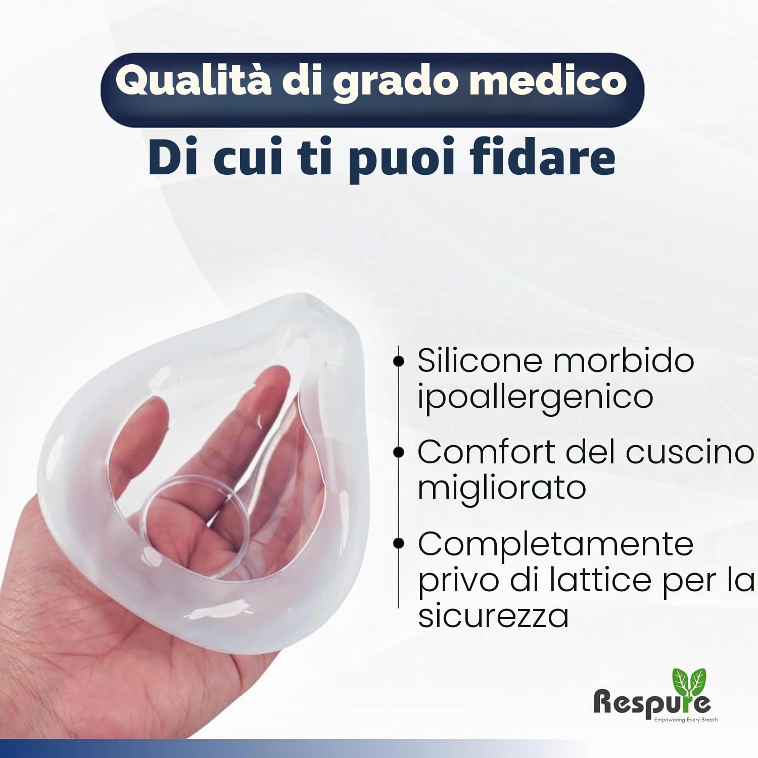 Cuscinetti di ricambio (confezione da 2) e un copricapo per ResMed AirFit F20 – Guarnizione in silicone morbido, cinghie regolabili – Compatibile con maschera ResMed Airfit F20 (S, M o L) (Large)