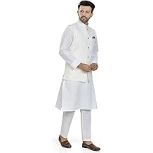 BE ACTIVE Men's Nehru Jacket, Linen Vest for Occasion, Nehru Jacket for Men