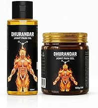 Dhurandar Ayurvedic Joint Pain Relief Oil & Gel Combo for Fast Pain Relief | 100ml + 100g