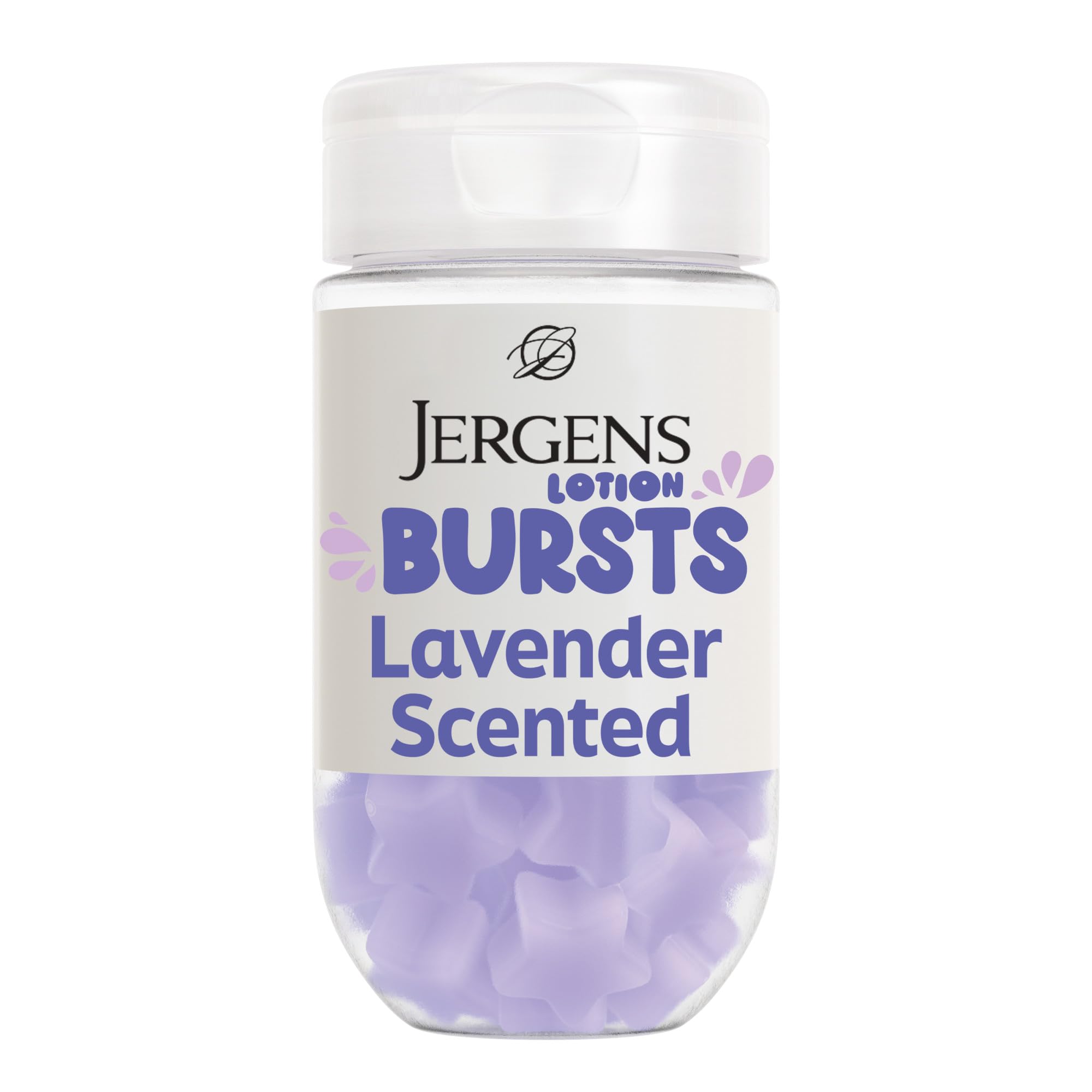 Jergens Lavender Lotion Bursts Squishy Star-Shaped Moisturizer Bursts 38 Ct