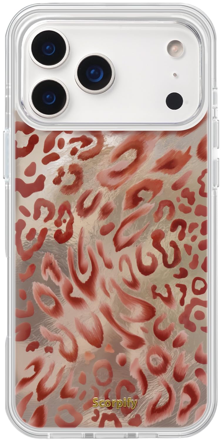 Coque iPhone 17 Pro Max MagSafe SCORPIFY imprimé léopard mirage antichoc
