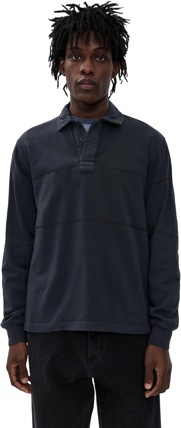 rag & bone Men's Washed Rugby Polo