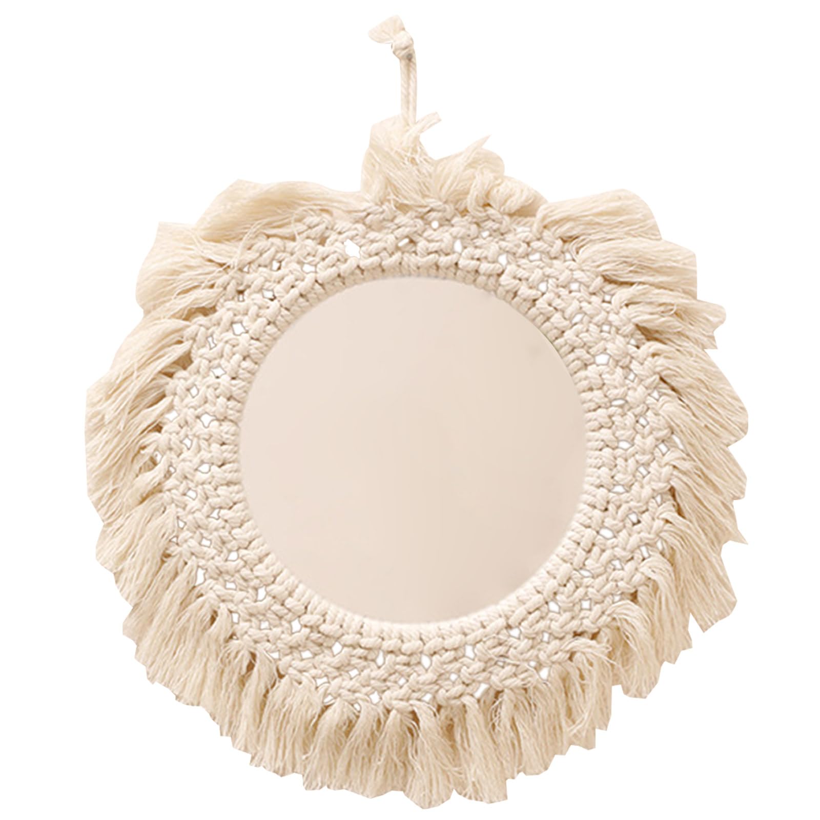 carotoe Wall Sophisticated Round Decor Antique Weave for Home, Studio Wall Art Decor Apartment Living Room Bedroom Hanging with Handwoven Fringe Set Fringe Set Round Antique Art