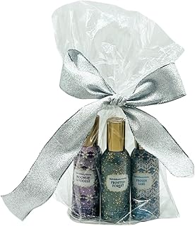 Bath & Body Works WINTER Scents Concentrated Room Spray Gift Sets – Assorted 3-Piece Bundles 1.5 oz Each w/ 30-Inch Silver Ribbon Bow (Frosted Forest, Moonlit Goddess, Frozen Lakes)