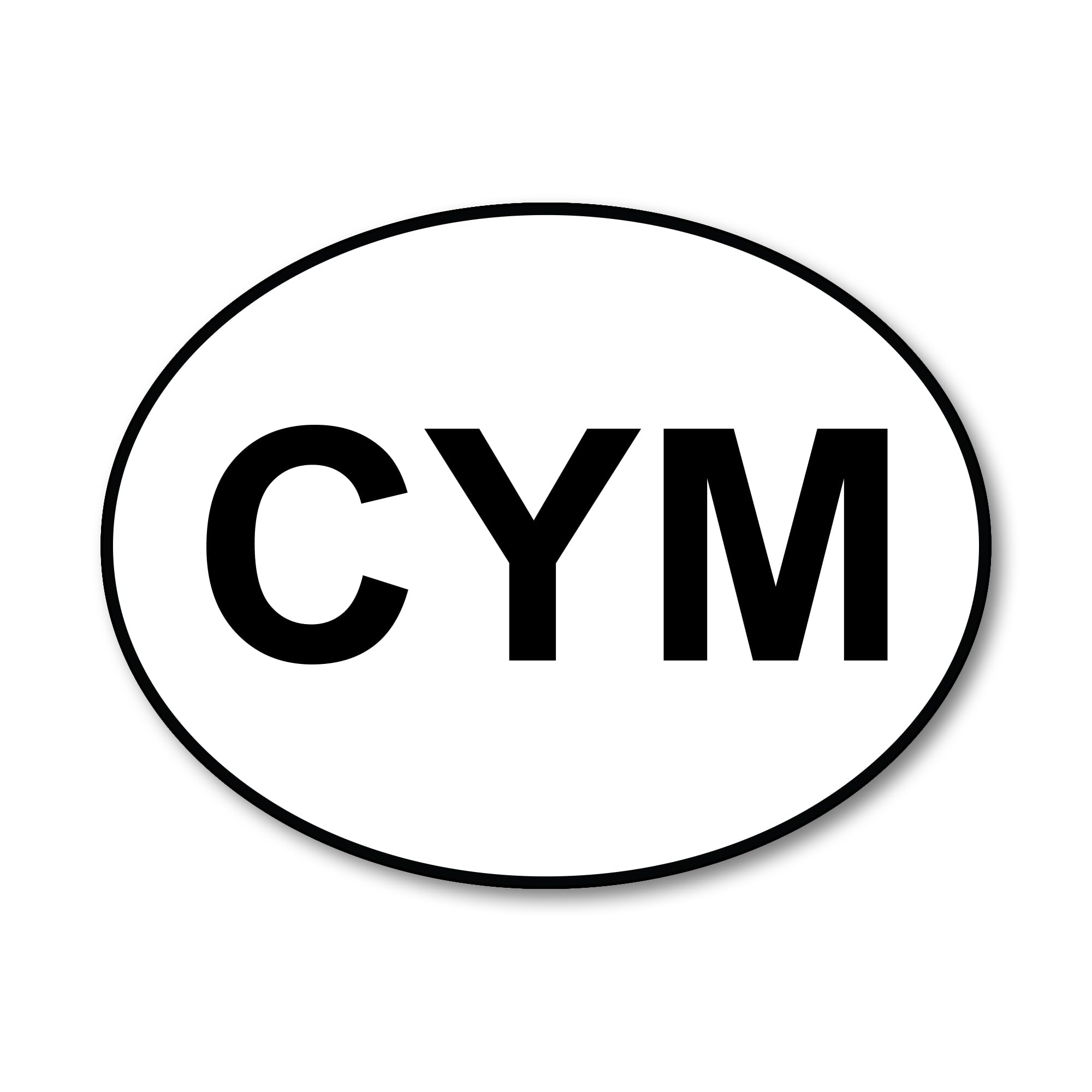 Wales CYM Car Identifier Sticker – Premium Vinyl Oval Decal – Decorative Welsh Regional Code – Bubble-Free, Weatherproof – Made in UK (IDCYM)