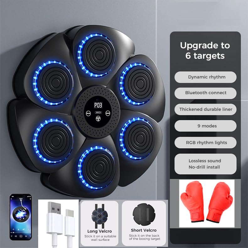XO Simple is Beauty Boks Refleks Makinesi Müzikli – Ritim Uyumlu, 9 Kademeli Vuruş Modu, 18 Hız Ayarı, LED Sayım Ekranı, Gürültü ve Darbe Azaltıcı, 2000mAh, Yapışkanlı, SF-02, Siyah