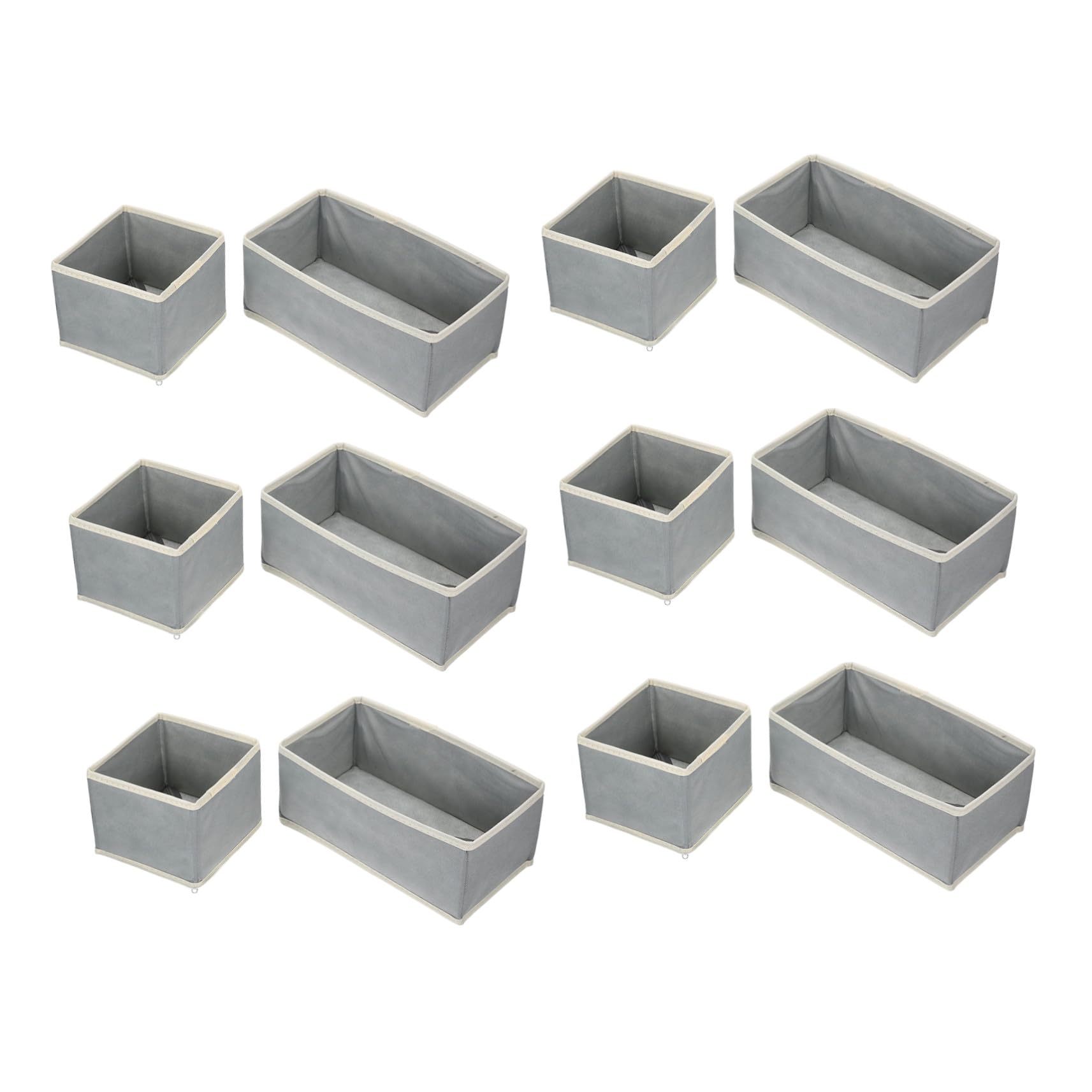 Cabilock 12piezas Cajas de Almacenamiento Plegables para Armario Organizador de Contenedores de Tela para Ropa Interior y Lencería para Dormitorio