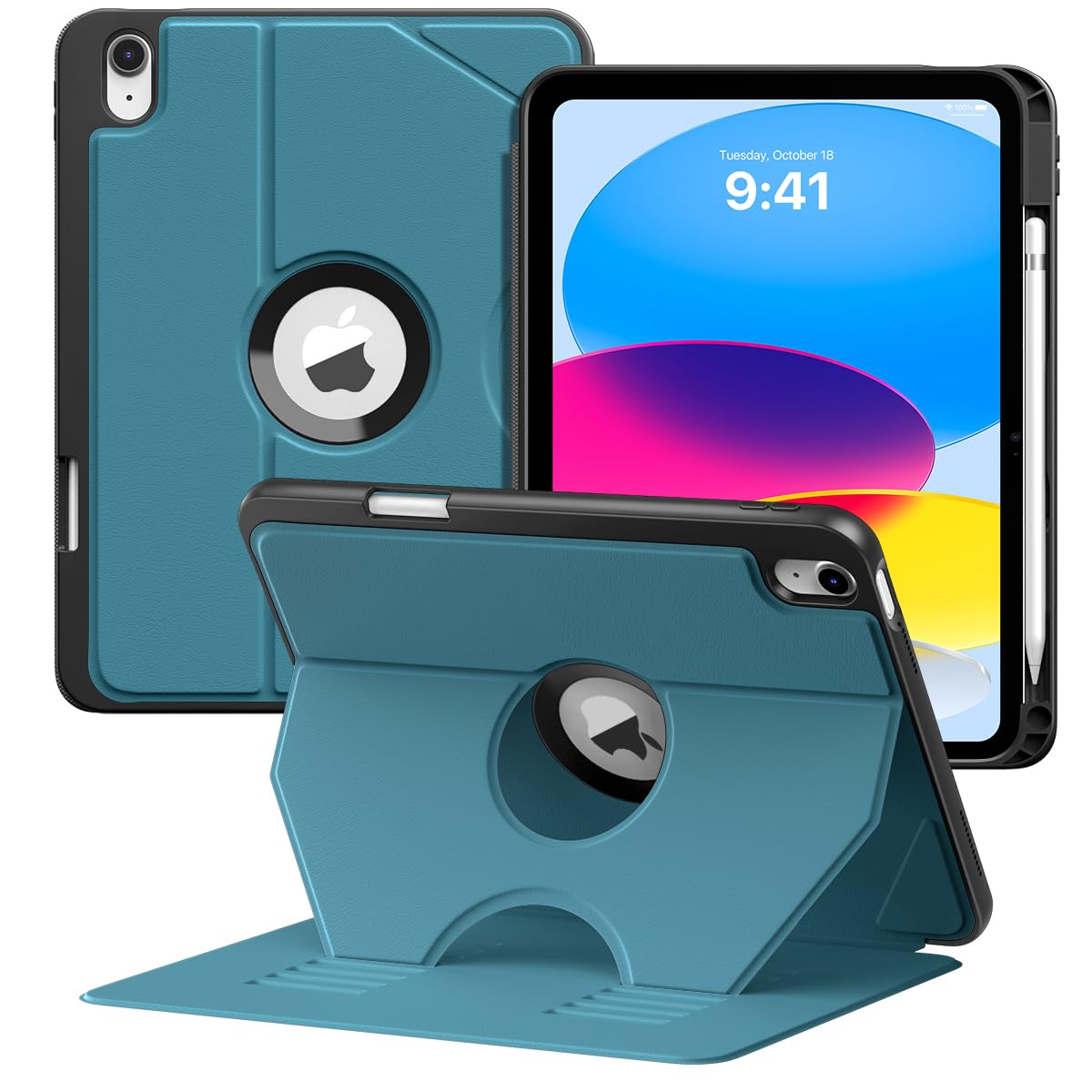 TiMOVO Case for iPad (A16) 11th Generation 11 Inch 2025, iPad 10th Generation Case 10.9 Inch 2022, Adjustable Multiple Viewing Angles Protective Cover